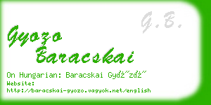 gyozo baracskai business card